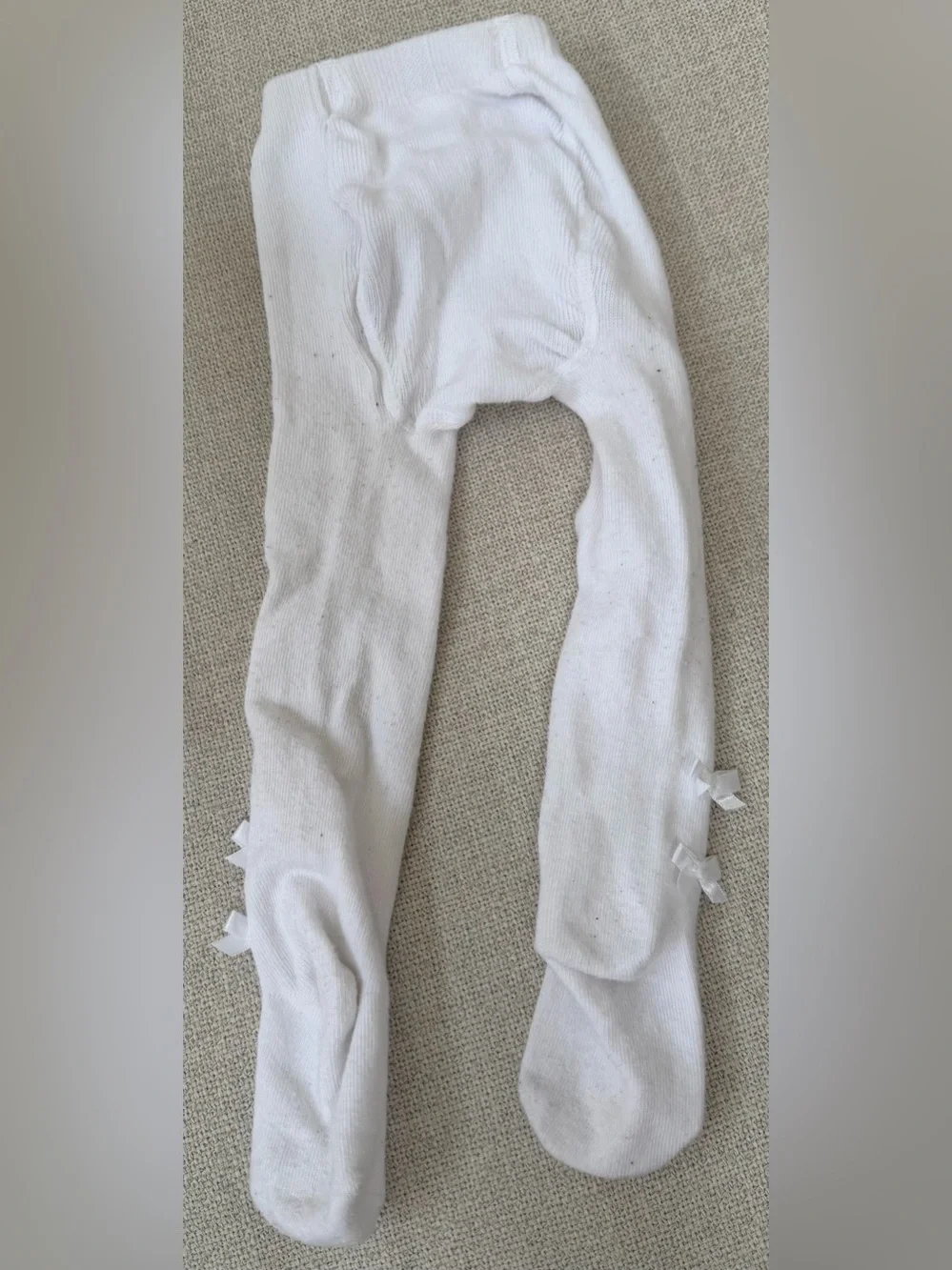 Janie and Jack White Tights with Side Bows